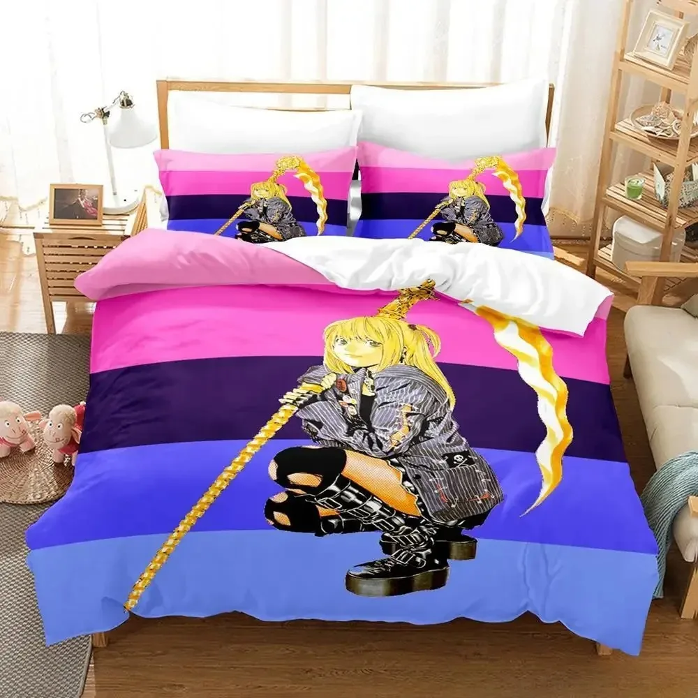 Фото 2024 New Death Note Misa Misa Bedding Set Single Twin Full Queen King Size Bed Set Adult Kid Bedroom Duvet cover Sets Anime Bed №2