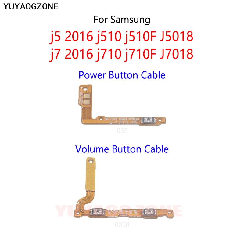 10 шт. для Samsung Galaxy J5 2016 J510 J510F J5108 J7 J710 J710F J7108 Кнопка питания переключатель громкости