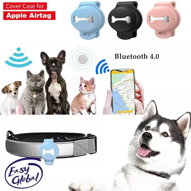 

For Apple Airtags Locator Tracker Silicone Protective Case Sleeve Pet Dog Anti-loss Soft Protective Cover Shell For Airtag Cover