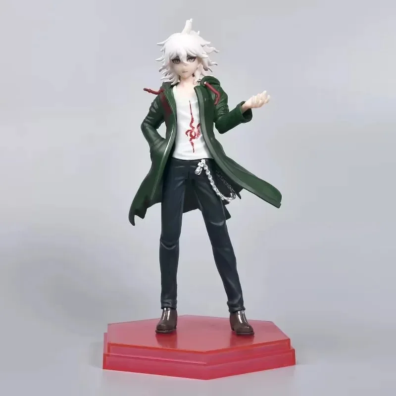 20cm Danganronpa Anime Nagito Komaeda Model Decorative Figurines Doll Fans Collect Gifts Toys
