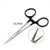 12 5cm strong black handle hemostatic forceps stainless steel instrument cosmetic plastic double eyelid surgery tools surgical v