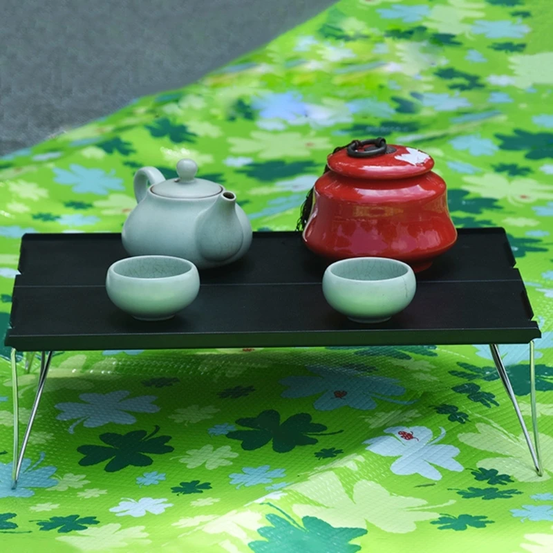 Алюминиевый легкий складной большой боковой столик для пикников в помещении и на