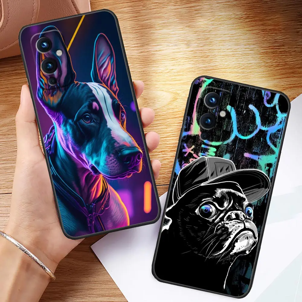 

Cute Cat And Dog Art Phone Case For Oneplus 11 10 9 8 8T 7 7T 6 6T 5 ACE 2V NORD N10 CE 2 3 Lite Case Funda Shell Coque Capa
