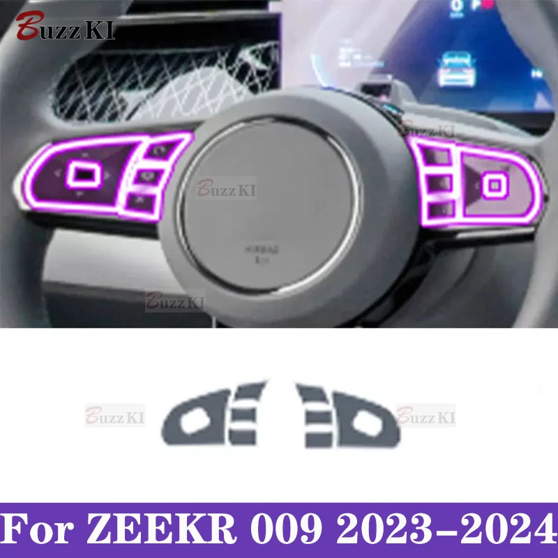 Прозрачная защитная пленка из ТПУ для салона автомобиля ZEEKR 009 2023-2024Car наклейка