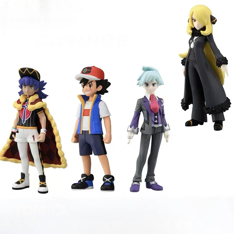 Eight Masters Ash Ketchum Leon Cynthia Steven Stone Model Kids Toys Action Figures