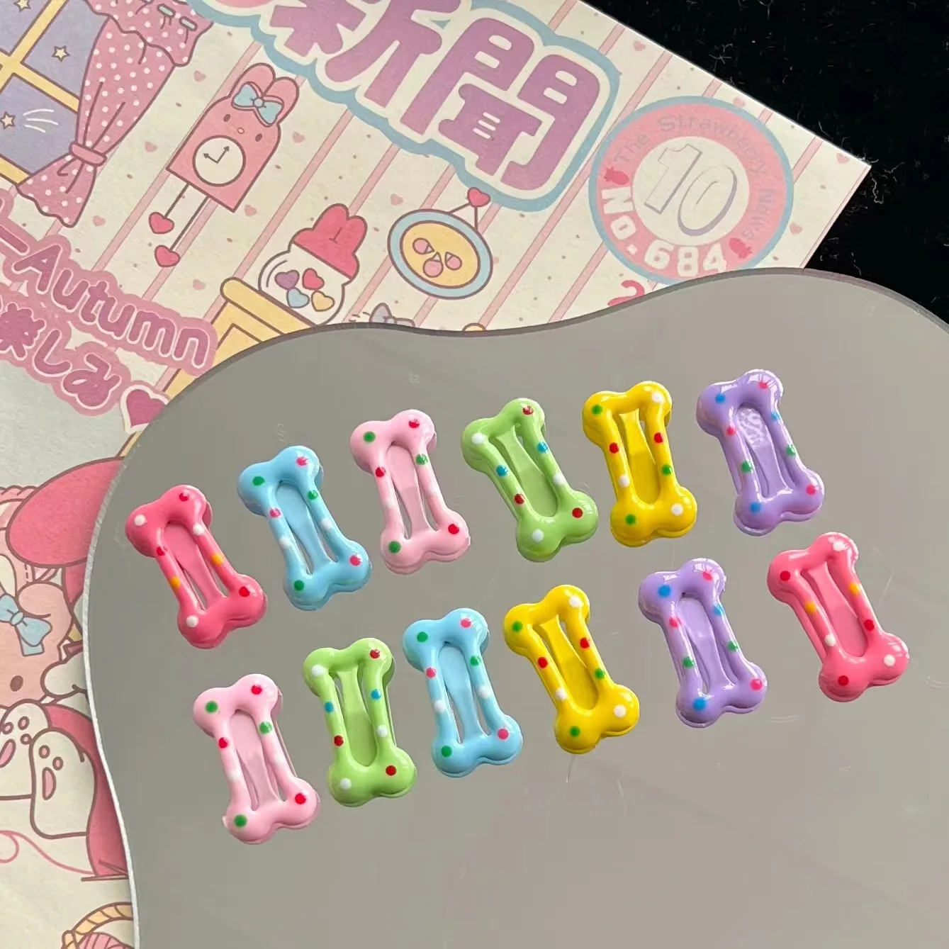 Drip Wave Small Bone Mini Bb Clip Ins Pet And Girl Heart Lovely Hairpin Dog And Cat Clips  Pet Grooming