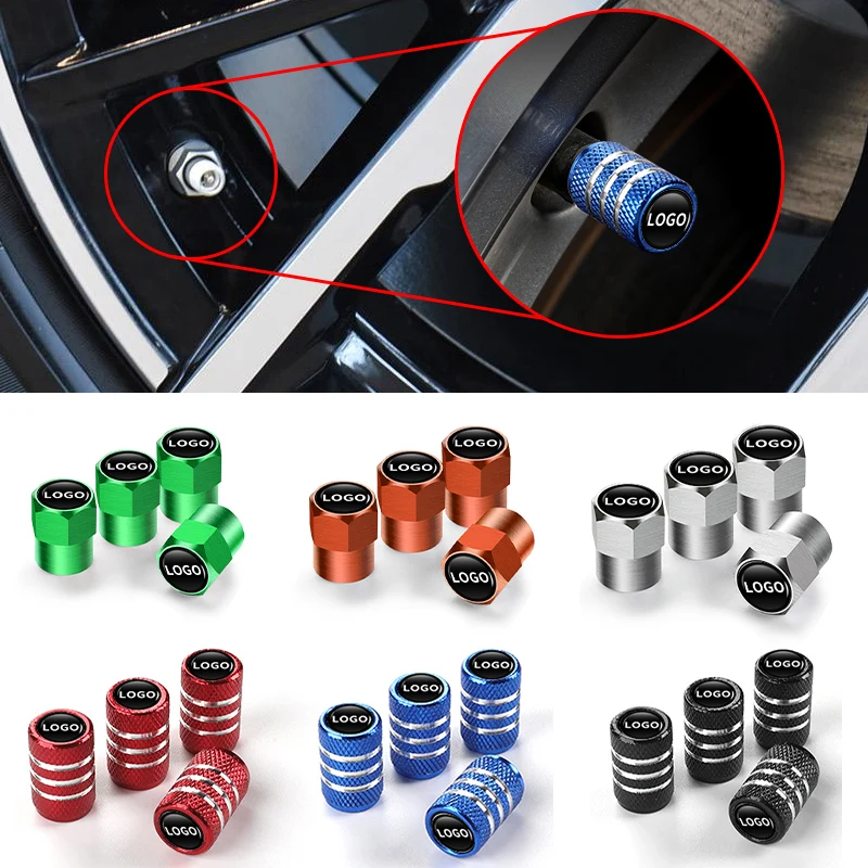 

4pcs Universal Car Wheel Tire Valve Caps Tyre For Cadillac CTS ATS SRX BLS XLR XTS STS XT4 CT4 XT5 CT5 XT6 CT6 Escalade Seville