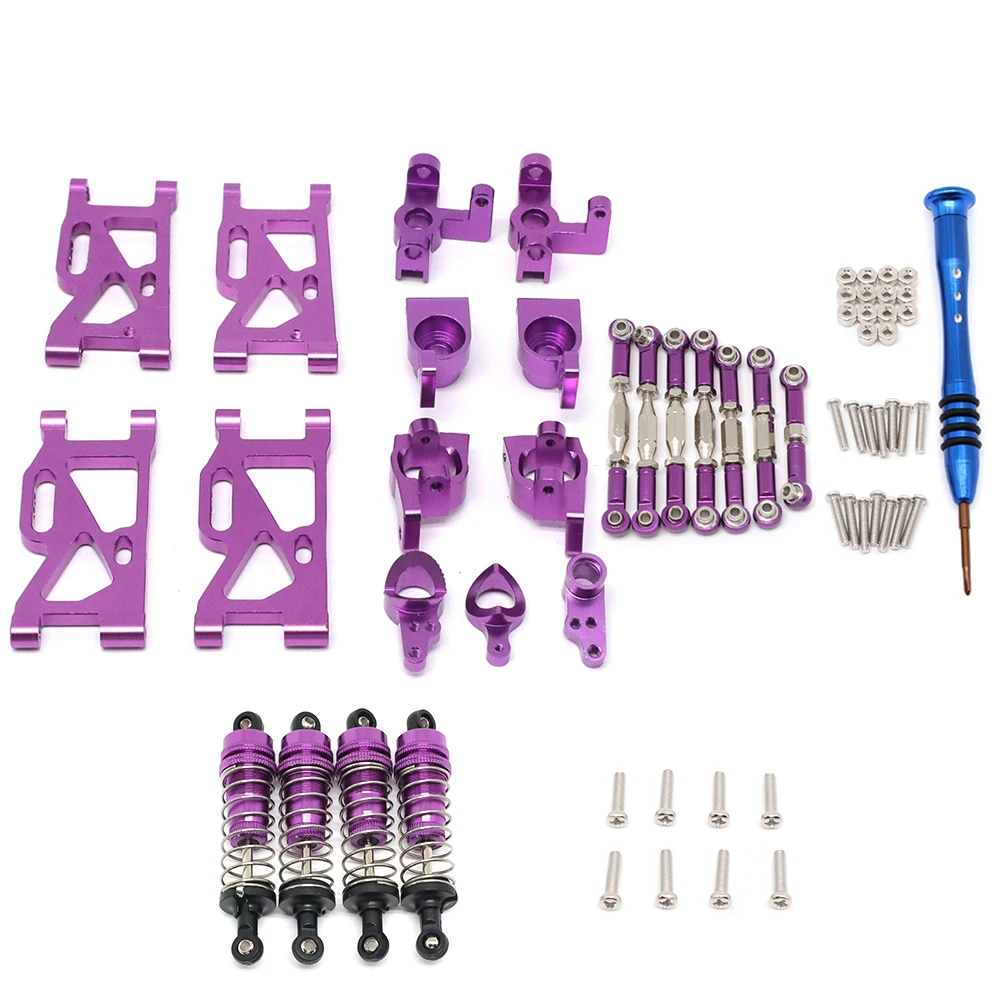 Wltoys 1/14 144001 1/12 124019 Upgrade Metal Upgrade Parts With Shock pull rod Set Remote Control RC Car Parts L383 enlarge