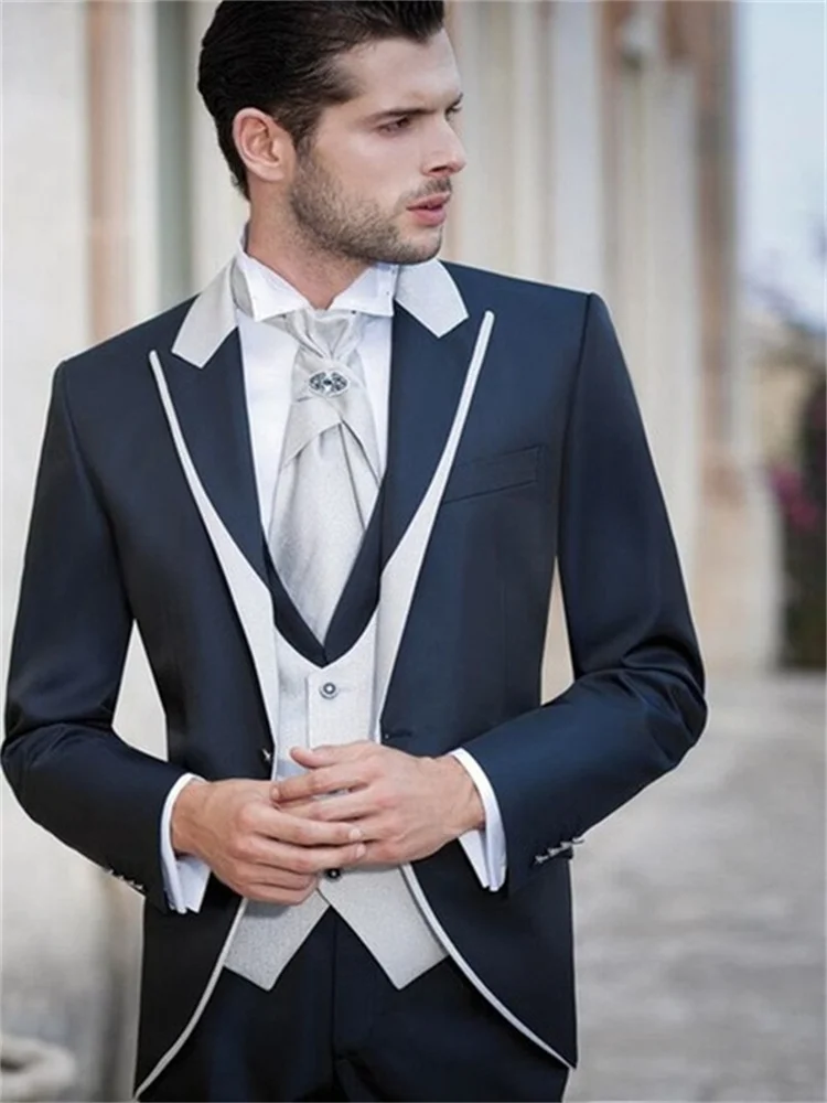 

Costume Homme Colorful Men Sutis Groom Tuxedos Suit Wedding Prom Blazer 3 Pieces Terno Masculino (jacket+pants+vest)