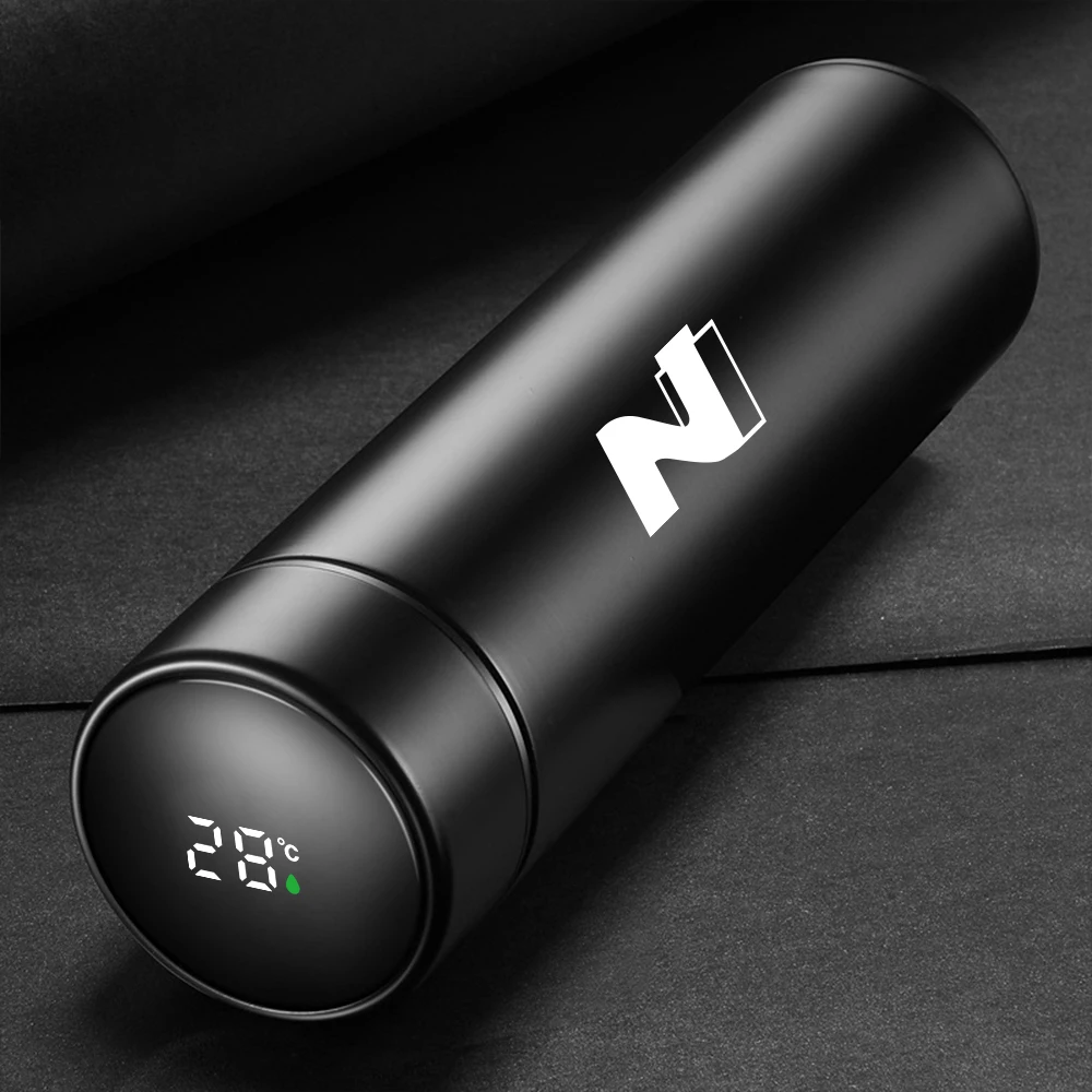 

Для Hyundai i30n i20 Kona nline Veloster Tucson Sonata умная изоляционная чашка из нержавеющей стали со светодиодным цифровым дисплеем температуры