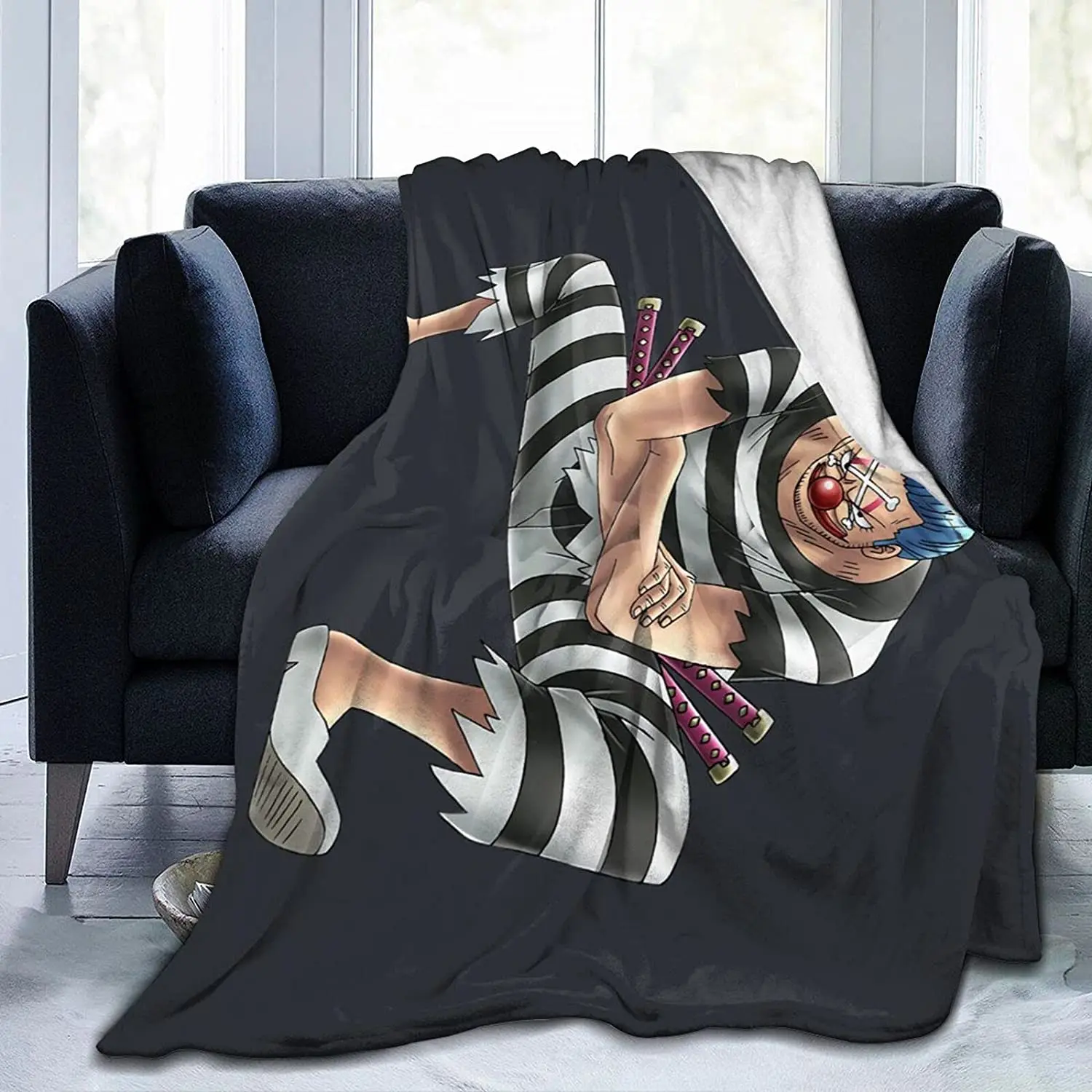 

Buggy The Star Clown Fluffy Soft and Comfortable Blanket, Anime Warm Embrace of Sympathy