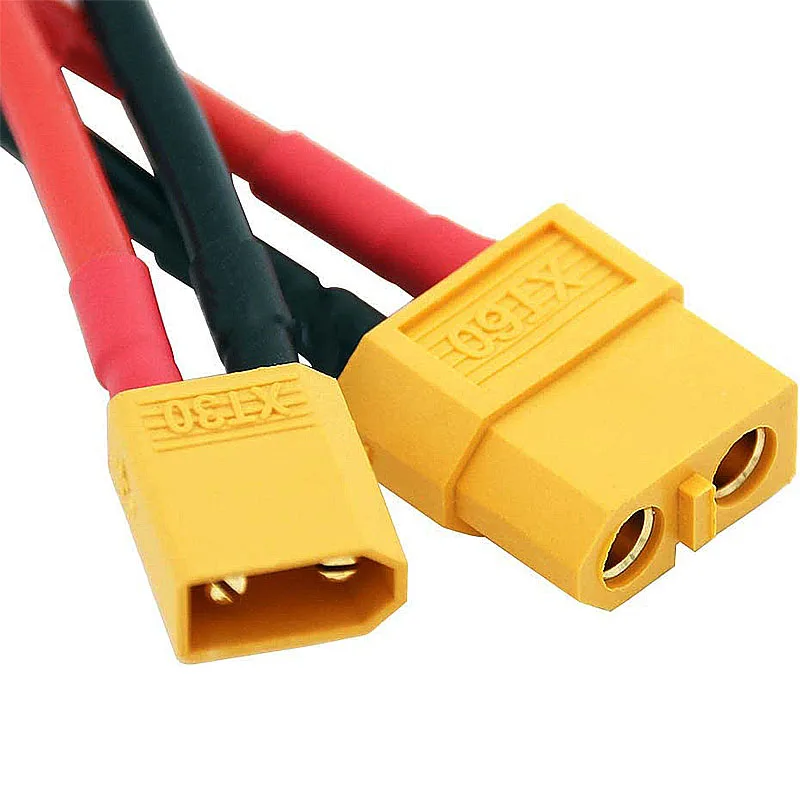 Фото 1 шт. XT60 к XT30 Переходник штекер/гнездо 10 см 16AWG силиконовый провод кабель для RC FPV квадрокоптера CineLog35 Запчасти для дрона №4