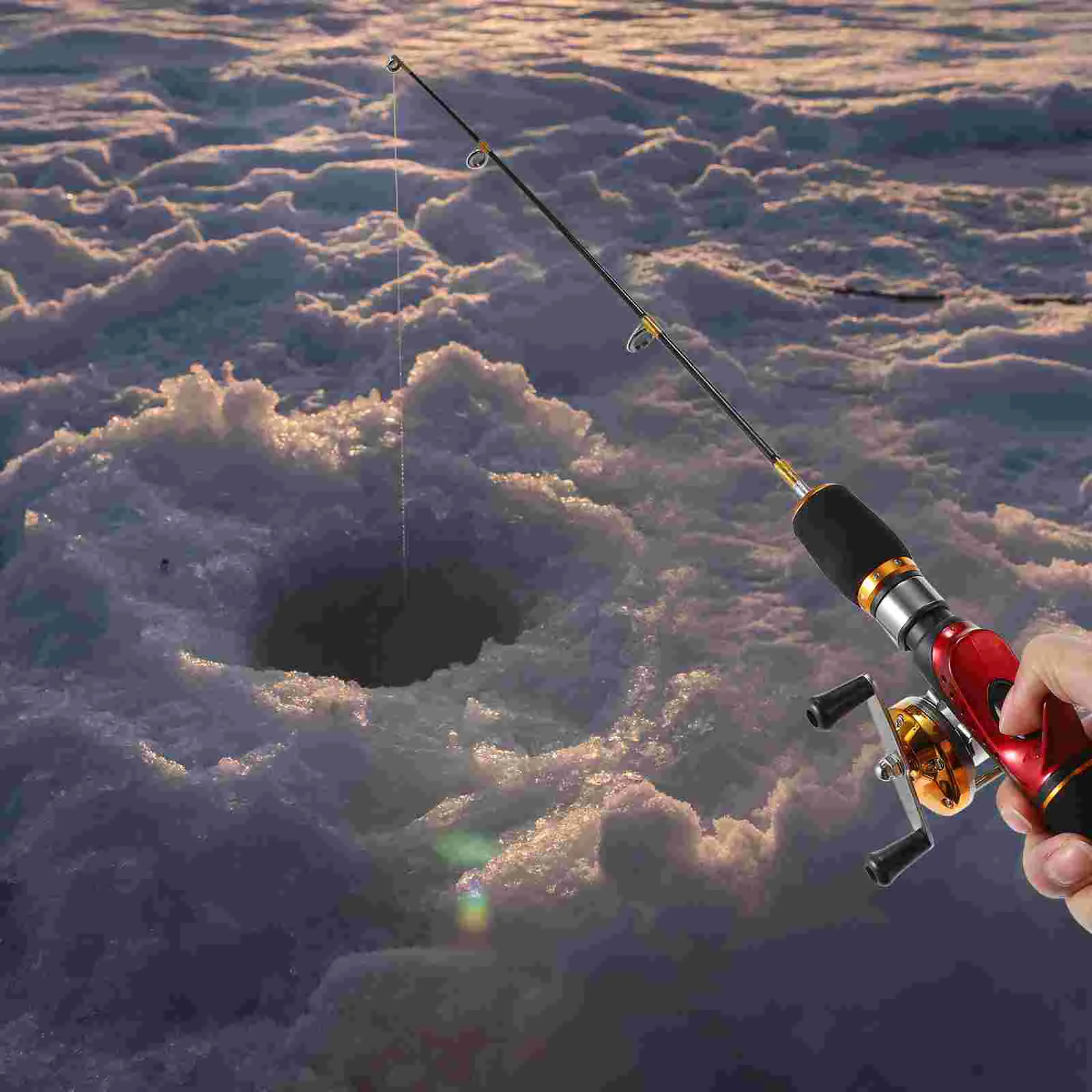 

Mini Fishing Pole Ice Rod Gear Portable Lightweight Sturdy Child
