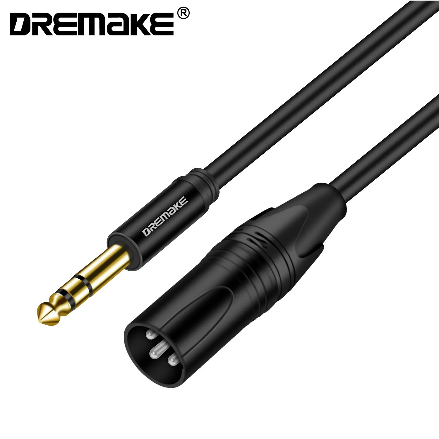 

TRS Stereo Jack 6.35mm 1/4 Inch to XLR (3-pin) Balanced Interface Mic Cable Male-Male Audio Patch Cord for Speakers, Amplifier