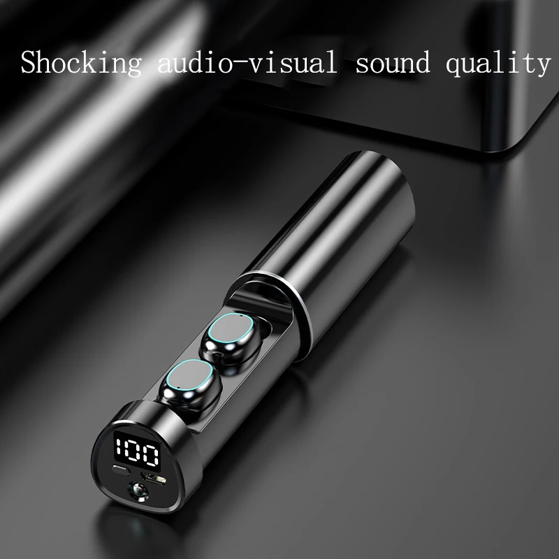 

Wireless Bluetooth 5.2 Headset Fingerprint Touch Ultra Long Endurance Dustproof Waterproof In Ear Earplug Automatic Connection