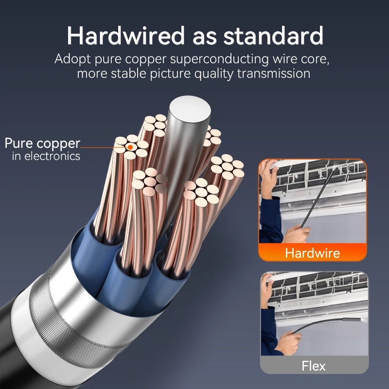 Эндоскоп KERUI 2 МП с экраном 4 3 IPS для канализационных труб двойной объектив