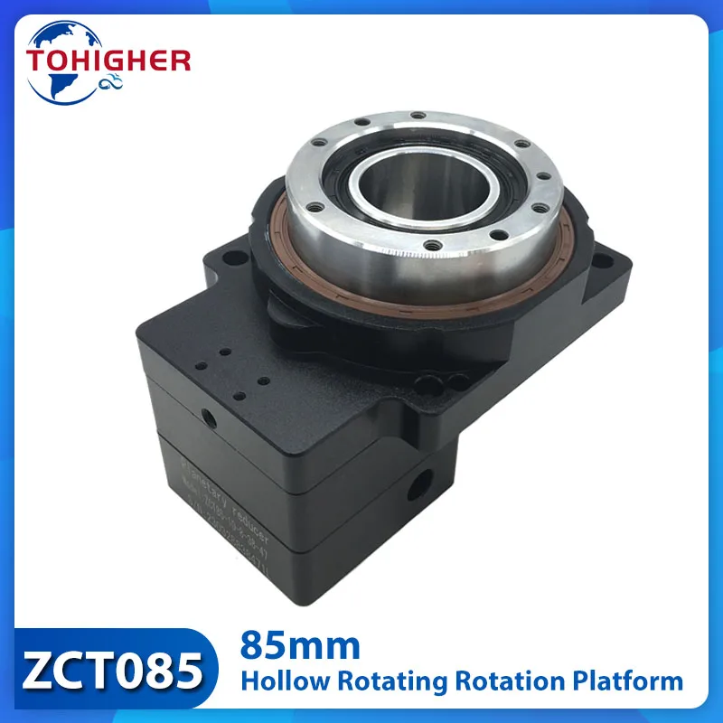 

85mm Hollow Rotating Platform Electric Turntable Disc Gearbox Reducer for Nema 23 57mm Stepper Motor 60mm Servo Replace DD motor