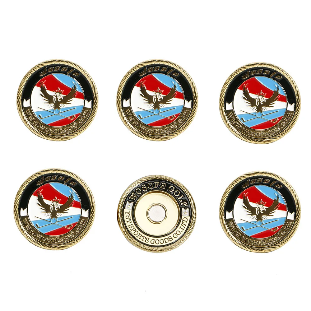 

New golf ball bidding Golf Mark Mark diameter 45mm ball currency magnetic