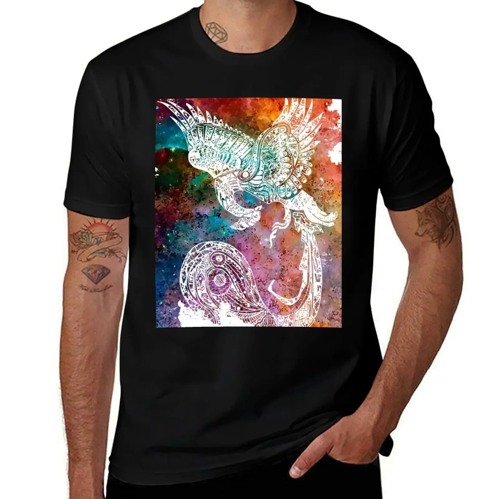 Футболка Simurgh (перская мифическая птица) с рисунком рэпера футболки короткими