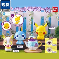 bandai gashapon pokemon capchara 14 pikachu sobble yamper polteageist doll gifts toy model anime figures collect ornaments
