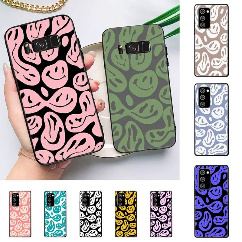 

Cute Funny Trippy Smiley Face Phone Case for Samsung Note 5 7 8 9 10 20 pro plus lite ultra A21 12 72
