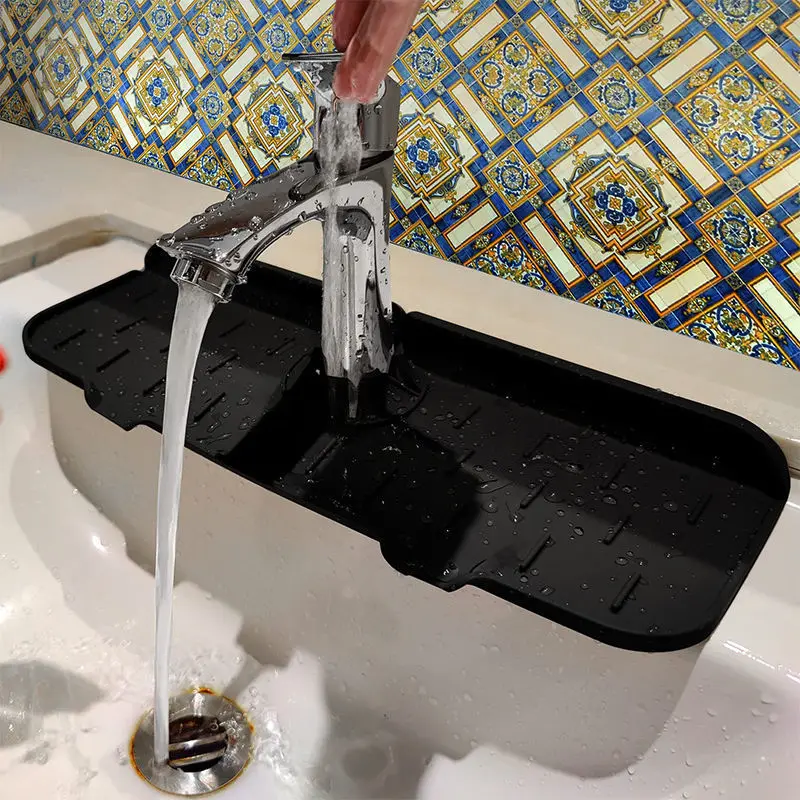

Kitchen Anti-splash Vanity Faucet Silicone Drain Pad Kitchen Bathroom Faucet Drain Pad
