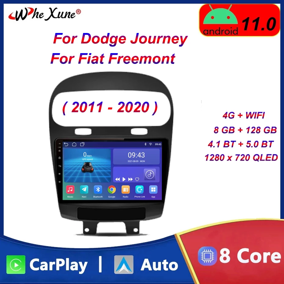 

Car Radio Vehicle-mounted Multimedia Video Player Navigation Auto Carplay Android For Dodge Journey Fiat Freemont Leap 2012-2020