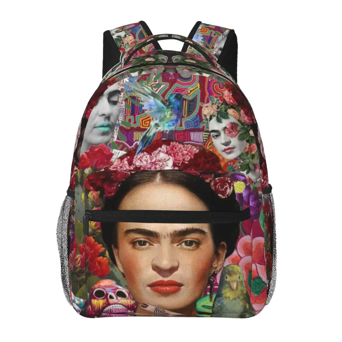 F-Frida K-Kahlo Студенческая школьная сумка для книг Холщовый рюкзак Дорожные сумки
