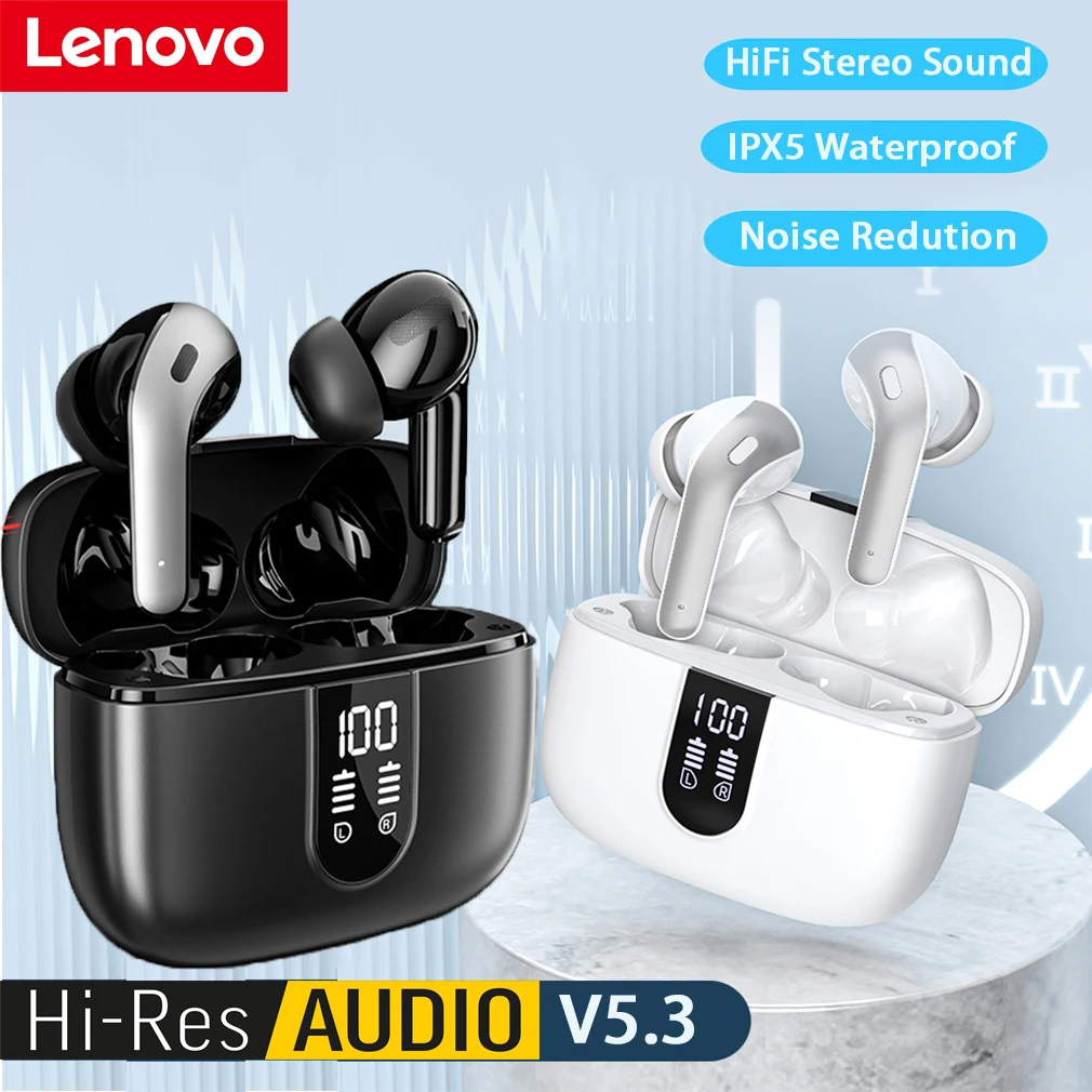 

Беспроводные наушники Lenovo Air Pro Freebuds TWS, Bluetooth, Hi-Fi стерео наушники-вкладыши с умным управлением, гарнитура со светодиодным дисплеем питания, наушники