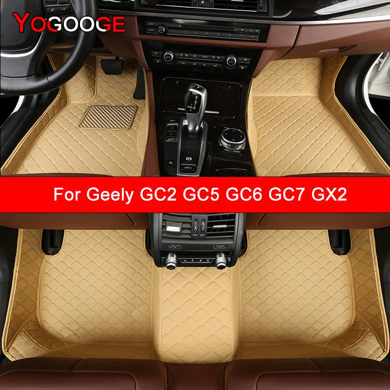 Автомобильные коврики YOGOOGE под заказ для Geely GC2 GC5 GC6 GC7 GX2 GX7 SC3 SC5 SC6 SX7 Vision, автомобильные аксессуары, коврик для ног