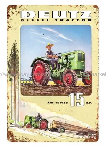 Тягач DEUTZ для страны ранчо ферма металлическая жестяная вывеска настенная
