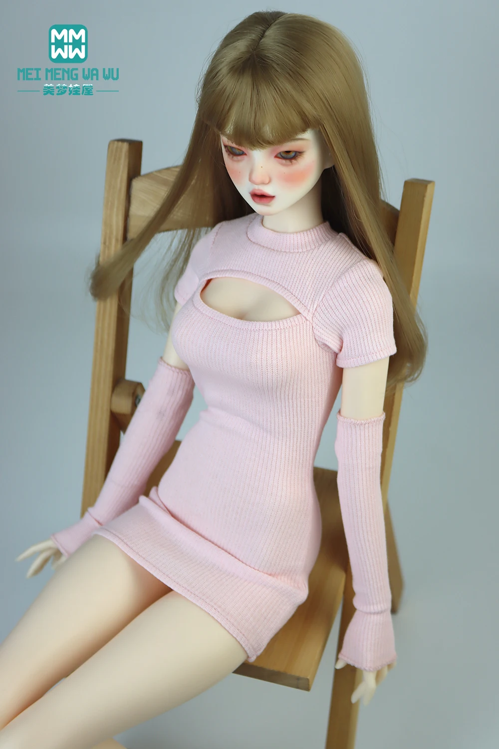 58-60CM 1/3 большая грудь BJD DD SD DDL Кукла Одежда Сферический сустав Кукла Модная Открытая Футболка Набор Розовый Белый Серый