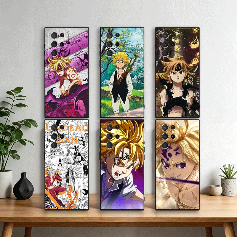 Фото Чехол для телефона Seven D-Deadlys Sins Meliodas для Samsung Galaxy S22 S23 Plus S24 FE S25 Edge S26 Ultra S20 S21 + Black Soft Sh №1