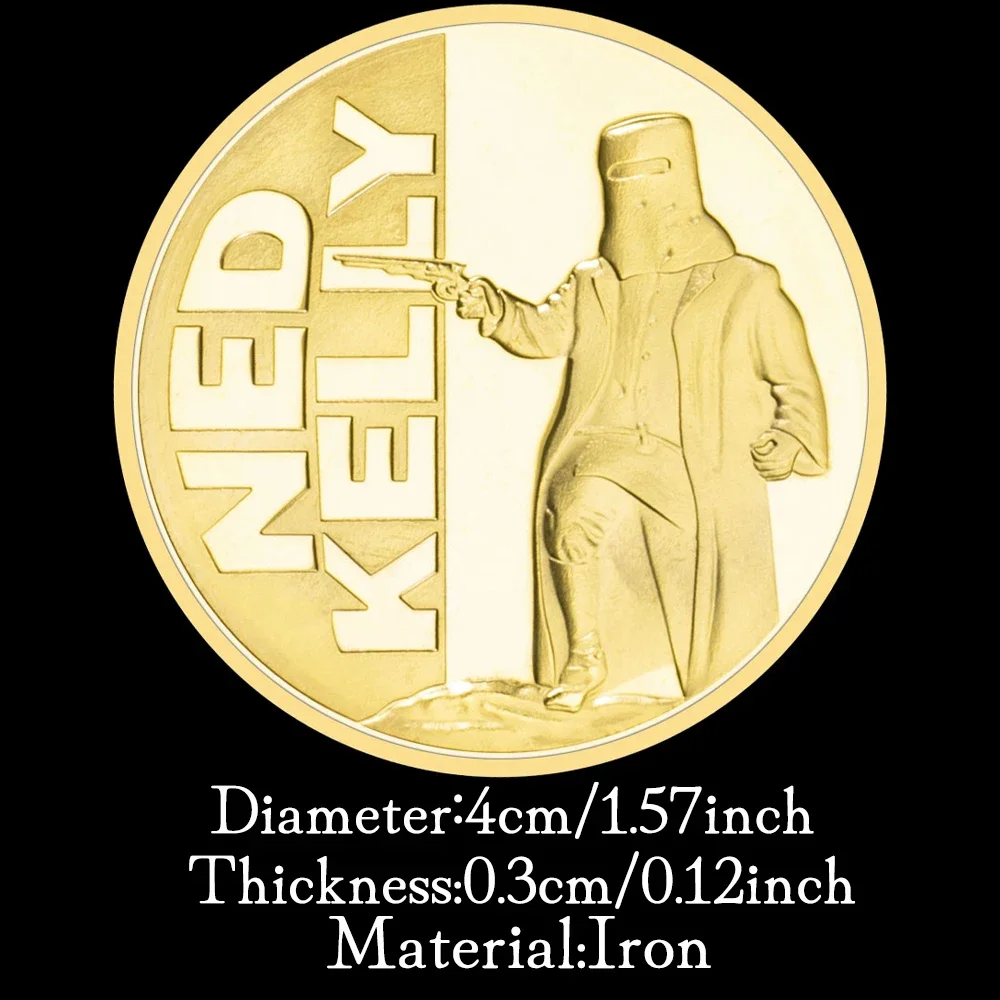Австралийская позолоченная сувенирная монета Ned Kelly коллекция монет Gang