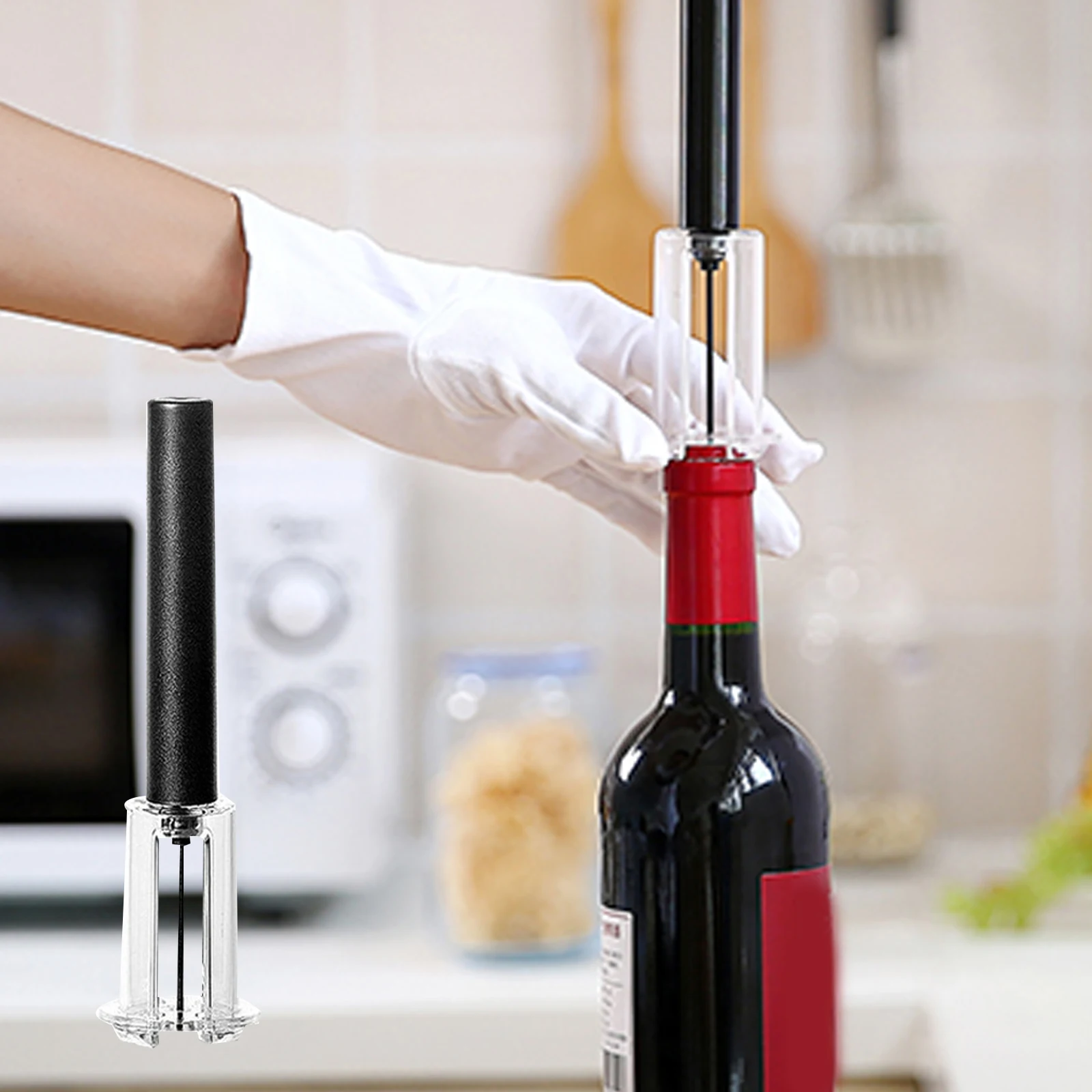 

Воздушный насос, штопор для вина, безопасный переносной штопор из нержавеющей стали, удалитель пробки, штопор с воздушным давлением, кухонн...