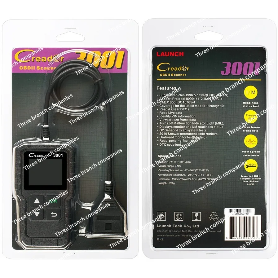 X431 Creader/Cr3001 OBD II Полнофункциональный считыватель кодов Зарубежная английская