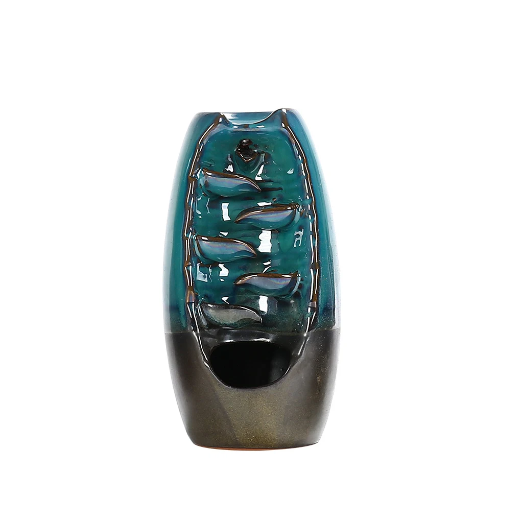 

Blue Ceramic Incense Holder - Space With Soothing Fragrance Ceramic Backflow Waterfall Elegant