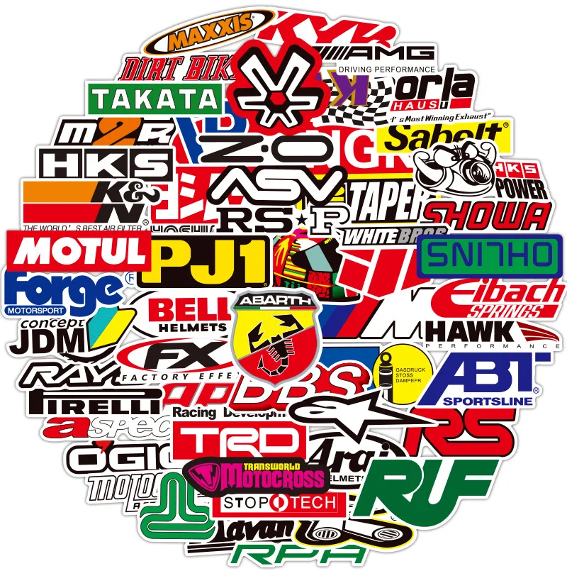 

50/100pcs Cool JDM Stickers for Car Racing Motorcycle Bike Skateboard Luggage Laptop Phone Case Random Sticker Bomb Decals
