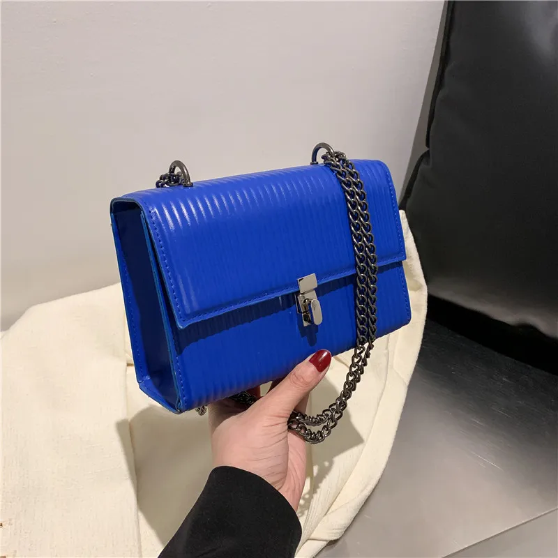 

Fashion Thread Strip Chain Shoulder Crossbody Bag for Women 2022 New Sac A Main Ladies Messenger Bag Female Handbags and Purses