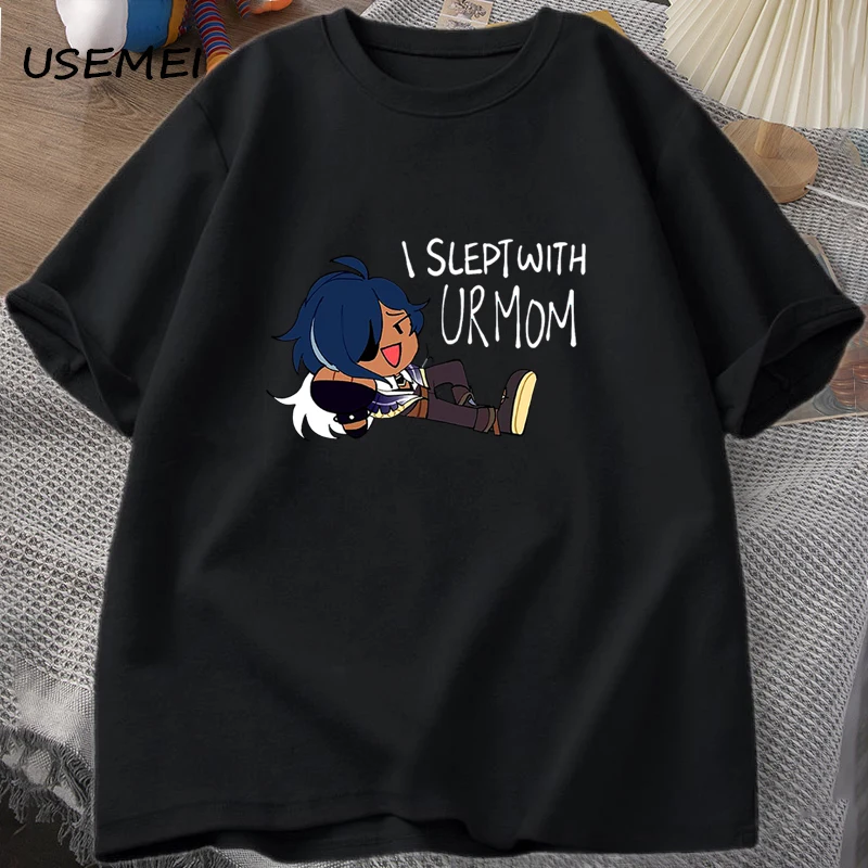

Kaeya Genshin Impact Meme Print T Shirts Anime Women Men Cotton T Shirt Summer Streetwear Harajuku Tees Clothes Oversized