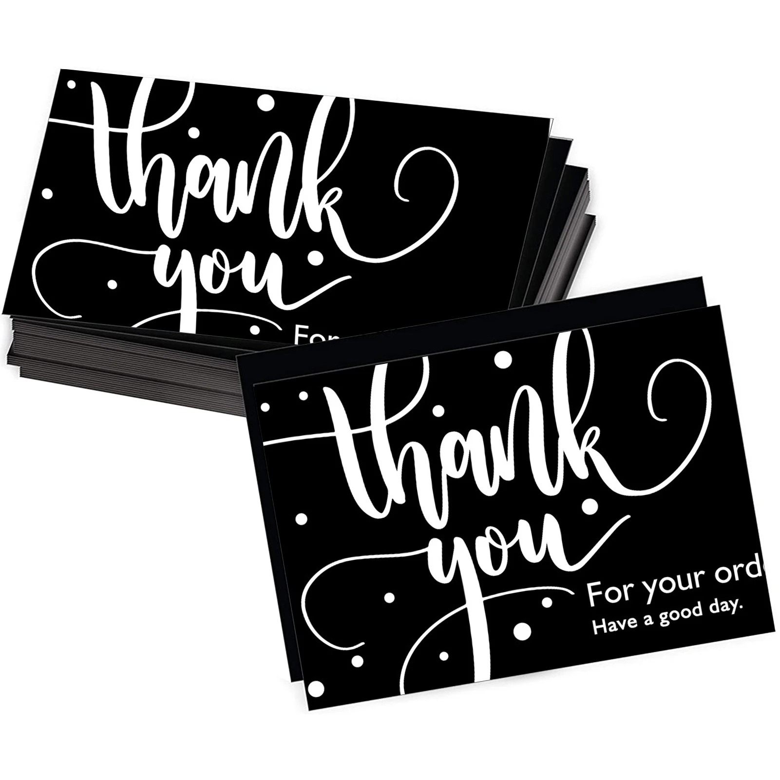 

30 Pcs Black White Kraft Paper Cards Thank You For Your Order Card For Appreciate Card For Business Small Shop Gift Decoration