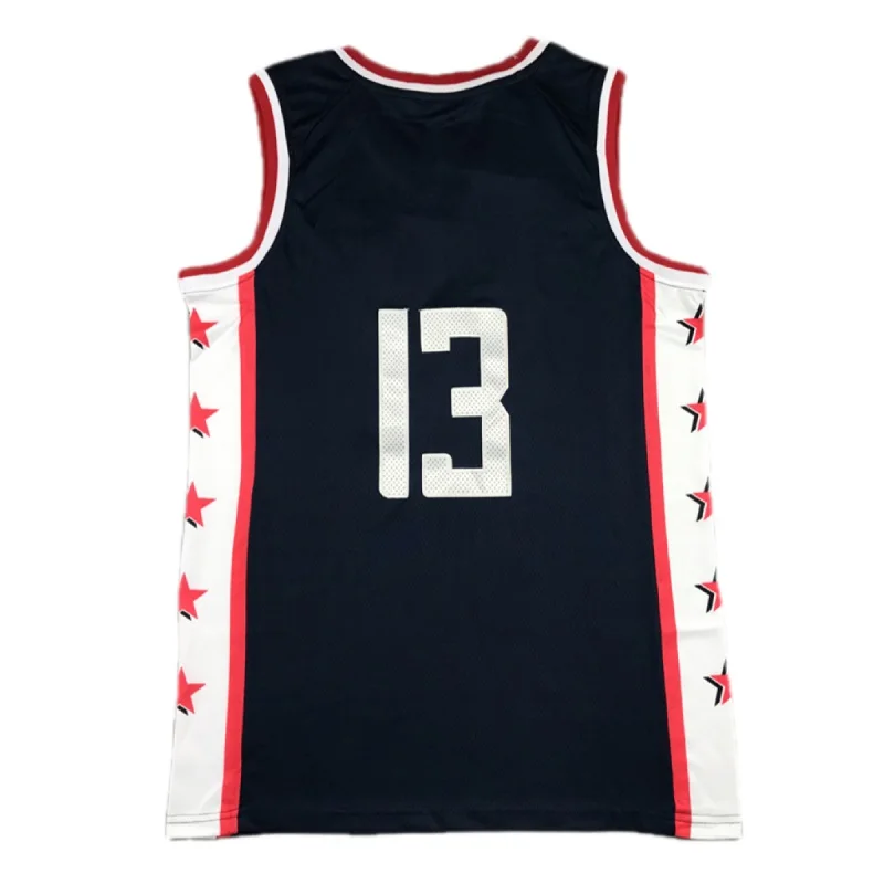 

Баскетбольные майки на заказ No.13 у нас есть ваше любимое имя шаблон Логотип вышитый Спорт стрельба тренировка винтажные Топы