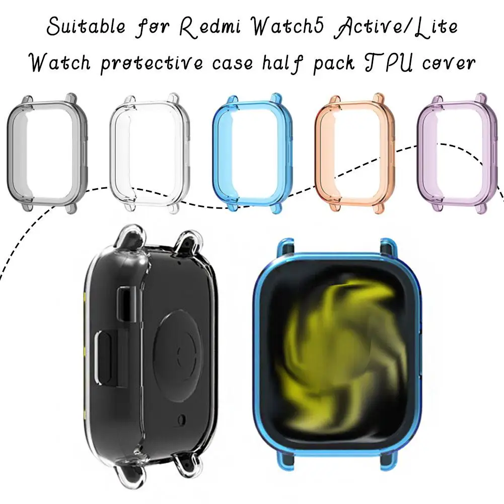 Полный защитный чехол для Redmi watch5 Active Защитный экрана Watch5 Lite Чехол ПК 2в1 Корпус +