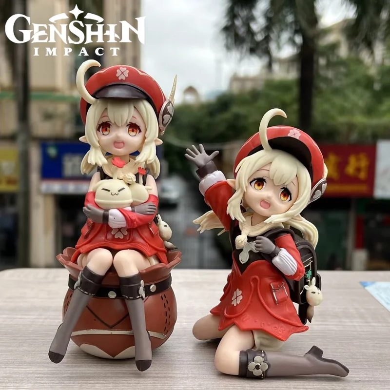 

Фигурка аниме Genshin Impact Klee, мультяшная Милая статуя манга, украшения для автомобиля, фигурка из ПВХ, Коллекционная модель, игрушки, кукла