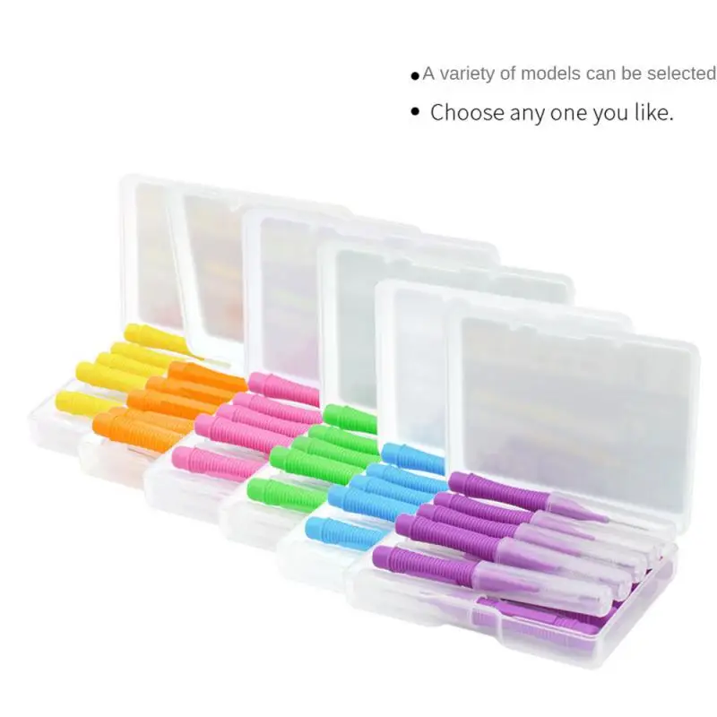 

Oral Care Push-Pull Interdental Brushes Orthodontic Wire Toothbrush Imported Caliber 0.4-1.0mmbox Brushes