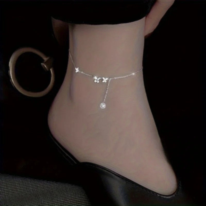 Новинка 2024 модная цепочка с подвеской-бабочкой анклет Женский