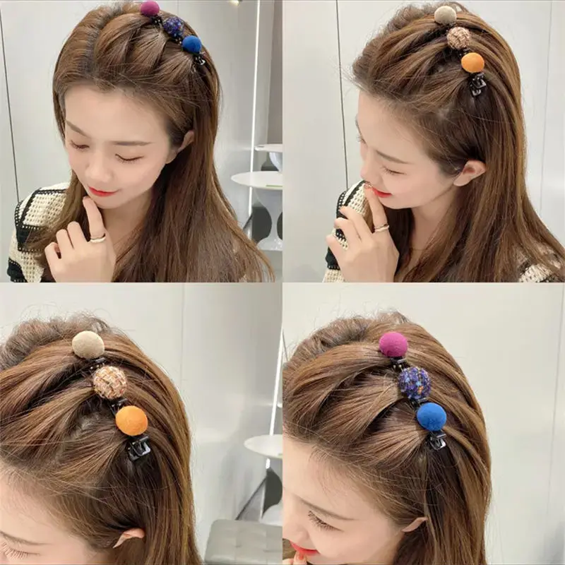 

Colorful Hair Clips Braided Hairpin Female Sweet Bang Side Duckbill Clip Broken Hair Accessory Artifact Forehead Clip Headdress