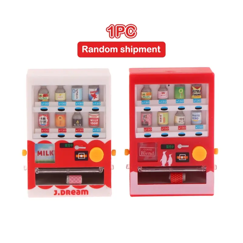 

1PC 1:12 Doll House Mini Drinks Sales Machine Beverage Machine Model Toy For Children Dollhouse Decoration Home Accessories