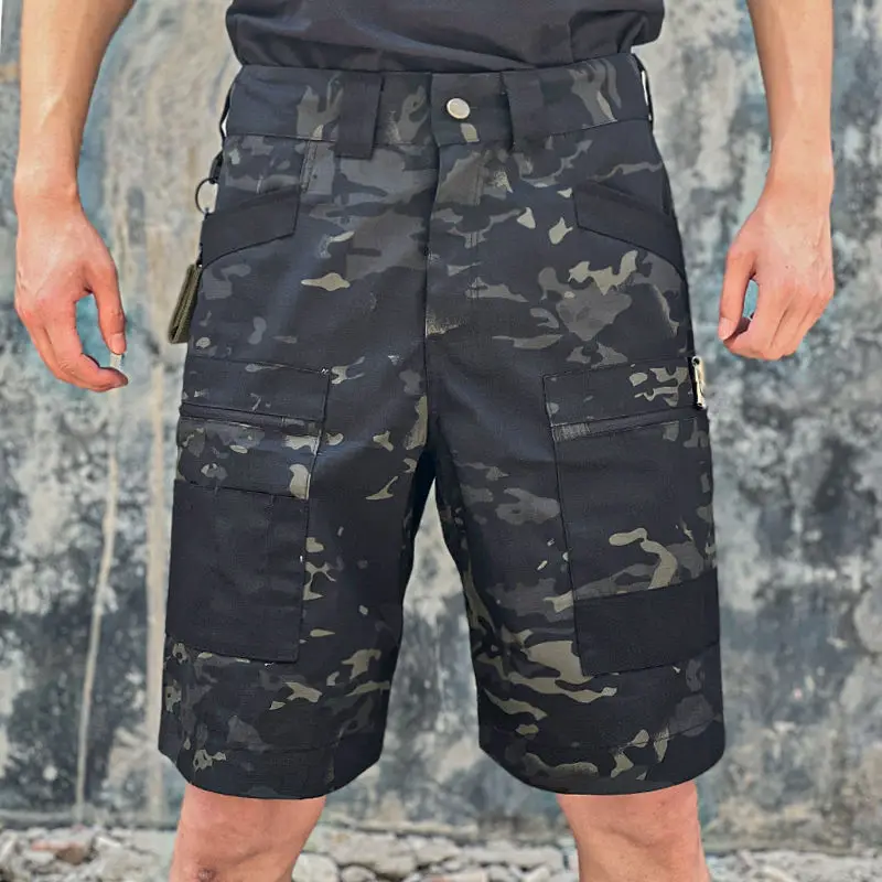 Летние водонепроницаемые тактические шорты-карго для улицы мужские камуфляжные