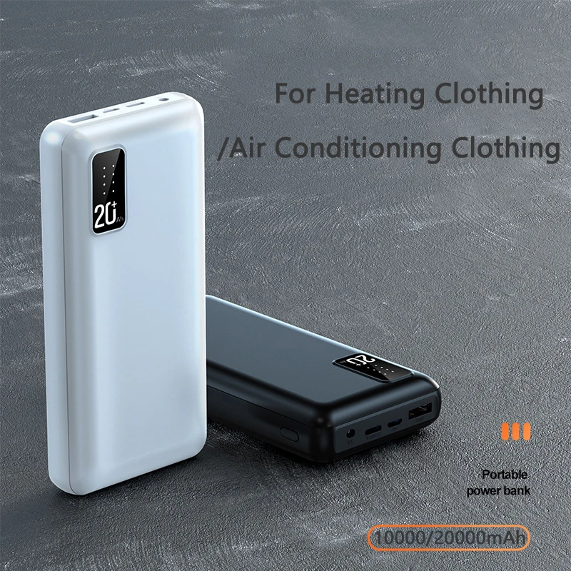 

7.4V DC Power Bank for Heated Vest Jacket 20000mAh Portable Charger External Battery Powerbank for Xiaomi Mi iPhone 14 Poverbank